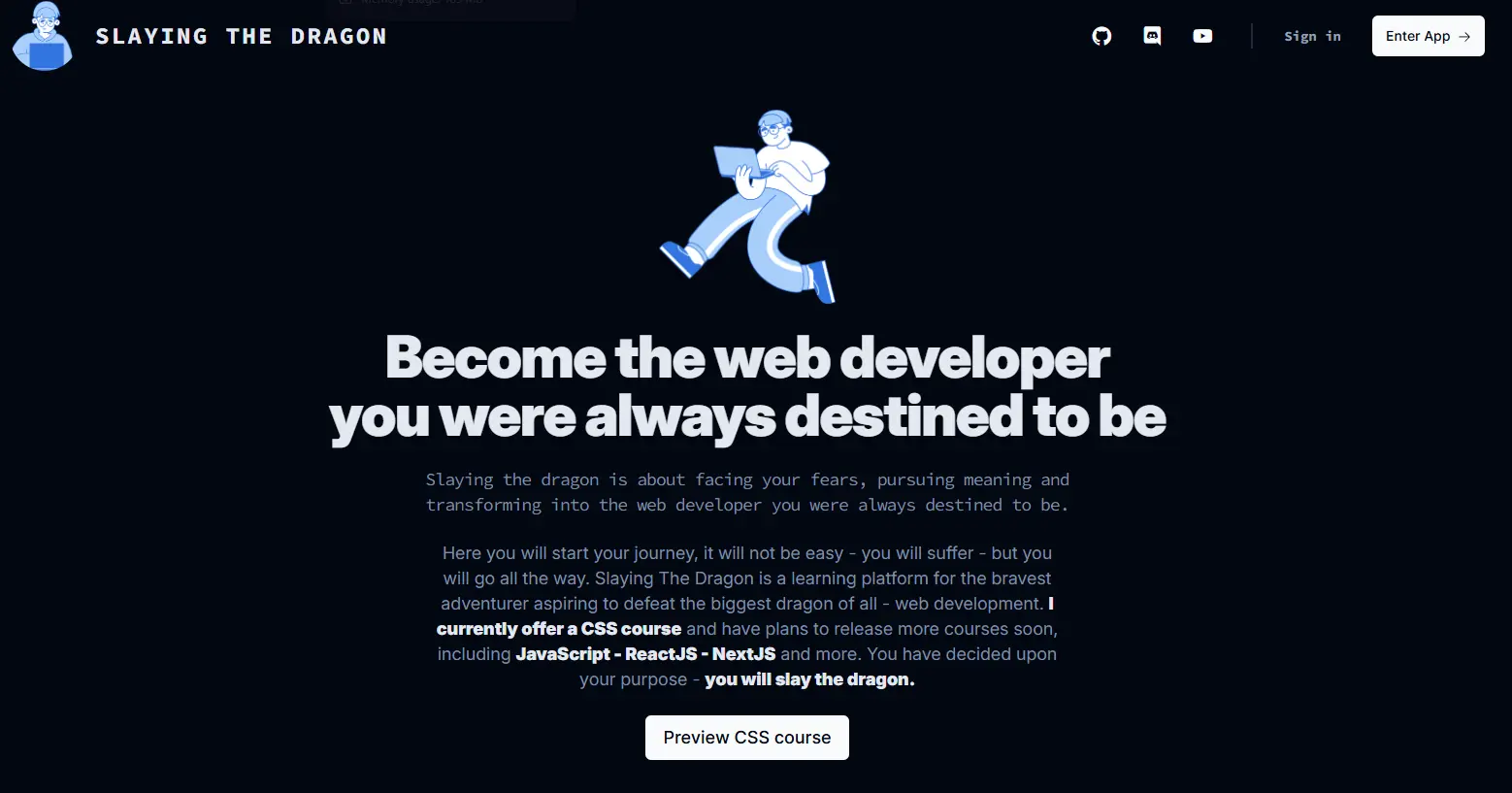 Web Course landing page thumbnail